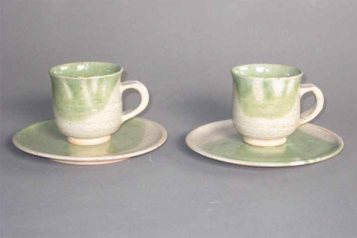 作品の写真 緑釉コーヒー碗皿
